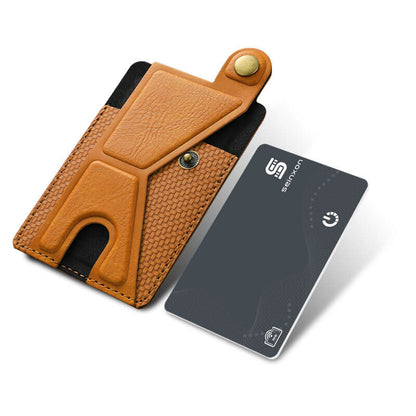 A-brown-multifunctional-mobile-phone-card-holder-with-a-device-to-track-your-wallet