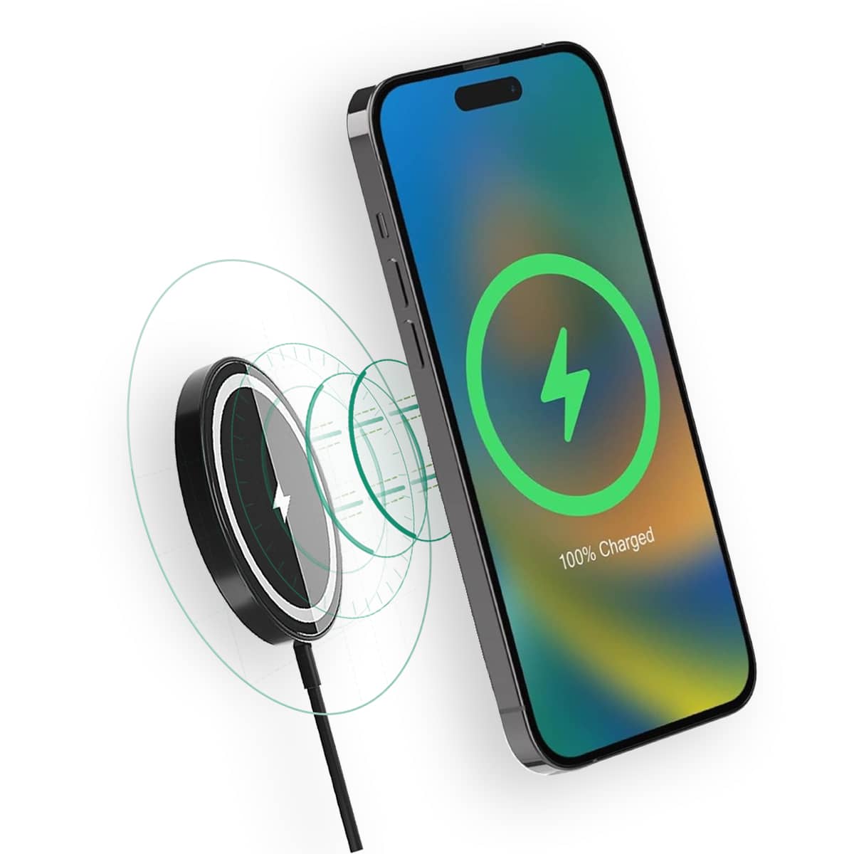 Seinxon-wireless-charger-is-charging-iPhone15